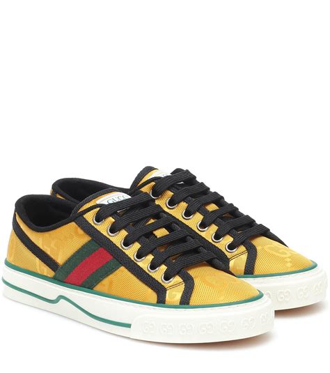 gucci yellow|yellow gucci sneakers.